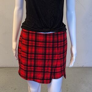 Plaid Red Skort
